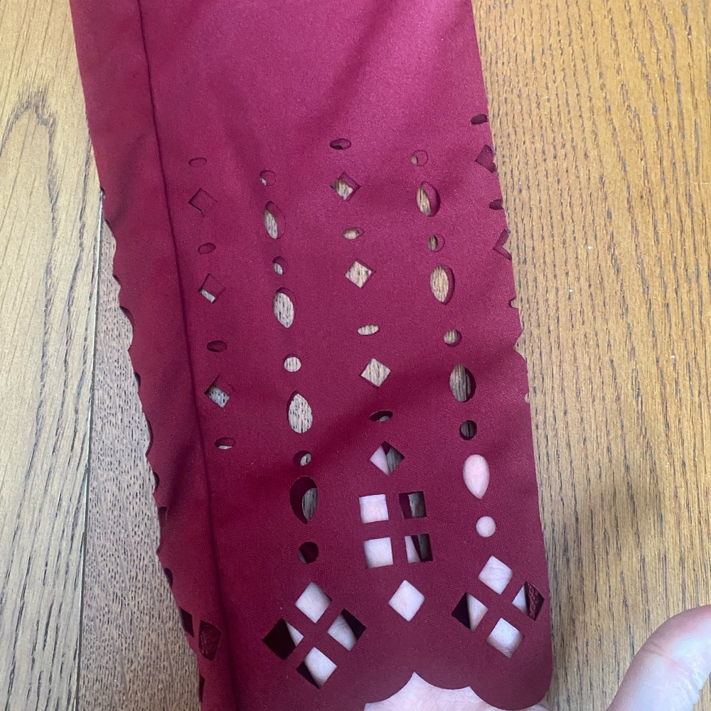 maroon pants with bow - Picture 6 of 8
